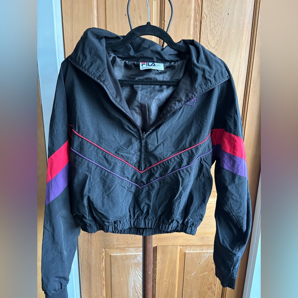 Fila Black Jacket with Red Accents‎